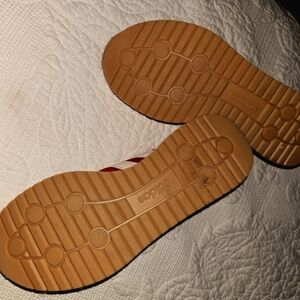 New Adidas Red and White Sneakers